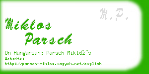 miklos parsch business card